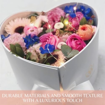 BBJ WRAPS Heart Shaped Flower Gift Boxes with Lids