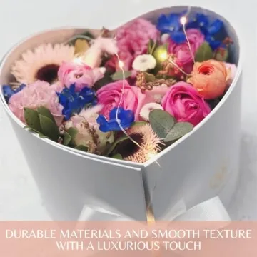 BBJ WRAPS Heart Shaped Flower Gift Boxes with Lids