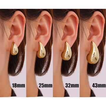 Gacimy Gold Teardrop Earrings Stylish Hypoallergenic Jewelry