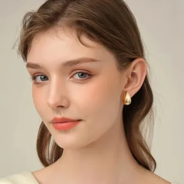 Gacimy Gold Teardrop Earrings Stylish Hypoallergenic Jewelry