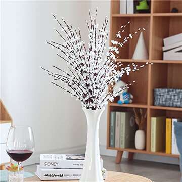 VANTREE 6 PCS Jasmine Artificial Flowers for Home Decor