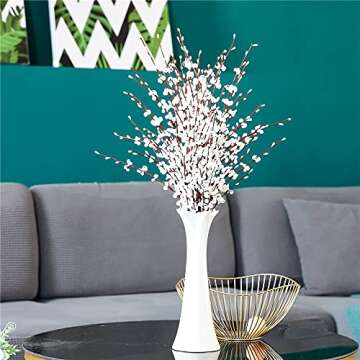 VANTREE 6 PCS Jasmine Artificial Flowers for Home Decor