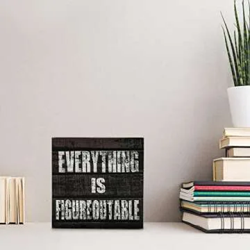 Inspirational TJ.MOREE Wood Box Sign for Home Office