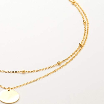 Legitta Adjustable Gold Disc Necklace for Trendy Women