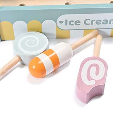 MONT PLEASANT Wooden Ice Cream Toy Set for Toddlers