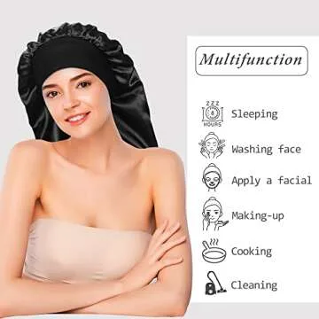 Luxury Silk Sleep Bonnets for Hair Care and Protection