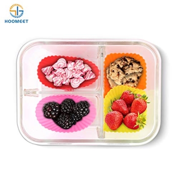 HOOMEET Silicone Cupcake Molds - 36 Pack, Rainbow Colors