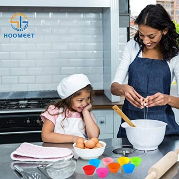 HOOMEET Silicone Cupcake Molds - 36 Pack, Rainbow Colors
