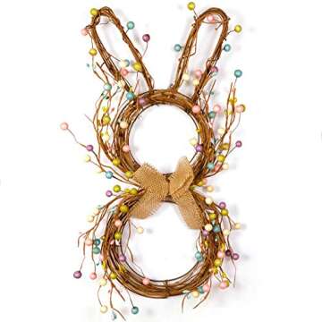 Charming Idyllic Easter Bunny Spring Wreath for Decor