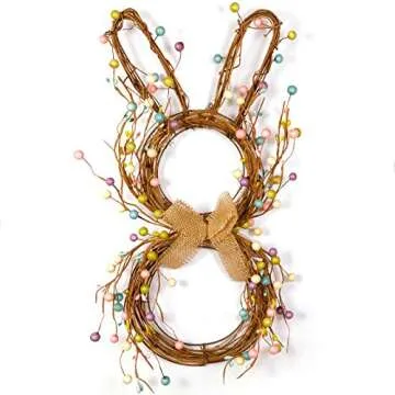 Charming Idyllic Easter Bunny Spring Wreath for Decor