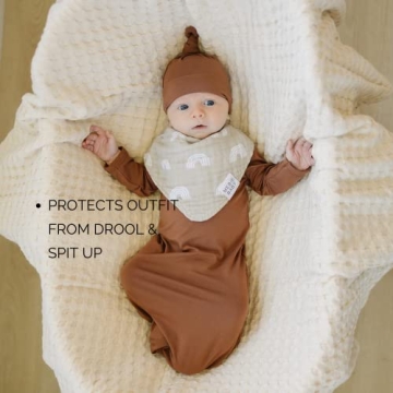 Mebie Baby Muslin Bibs 3 Pack for Feeding & Drooling