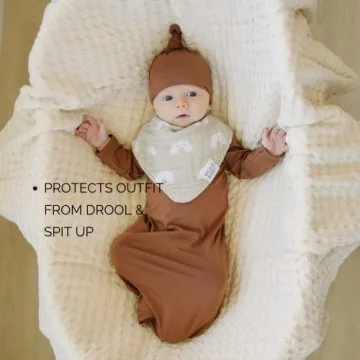 Mebie Baby Muslin Bibs 3 Pack for Feeding & Drooling