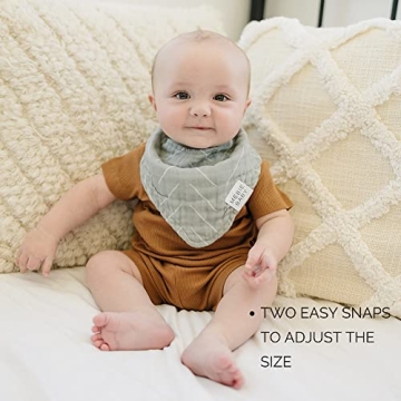 Mebie Baby Muslin Bibs 3 Pack for Feeding & Drooling