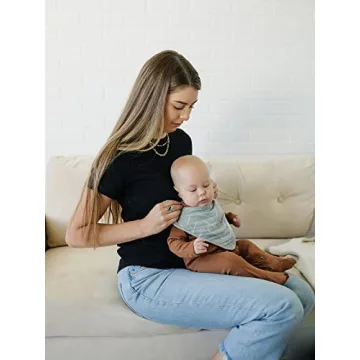 Mebie Baby Muslin Bibs 3 Pack for Feeding & Drooling