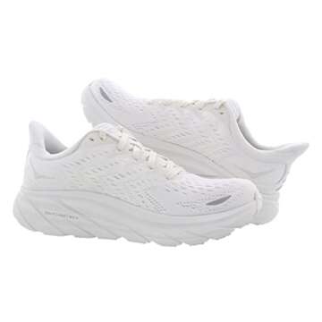HOKA ONE ONE Clifton 8 Womens Shoes Size 6, Color: White/White