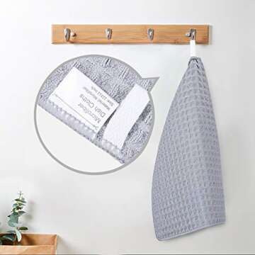 Quick Drying 6-Pack Kitchen Dish Towels | Absorbent & Stylish