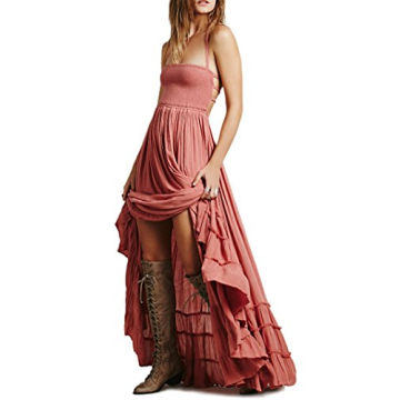 R.Vivimos Backless Long Maxi Dress for Summer Style