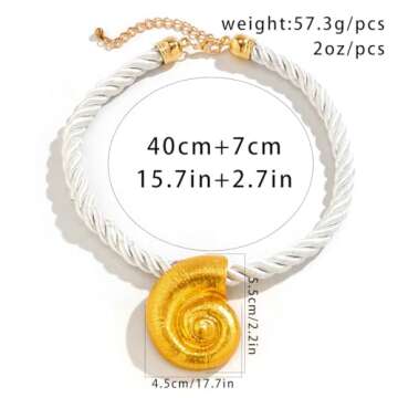 GYRMMUE Starfish Necklace for Women Gold Conch Necklace Beach Necklaces Marine Animal Choker Necklace Star Pendant Choker Necklace Summer Beach Jewelry (Gold2)