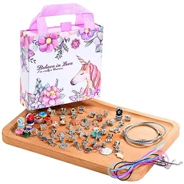 COO&KOO Unicorn Charm Bracelet Kit for Girls 6-12