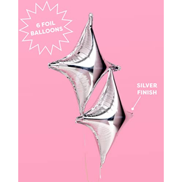 Shimmering Silver Sparkle Foil Balloon Set for Parties
