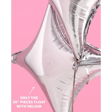 Shimmering Silver Sparkle Foil Balloon Set for Parties