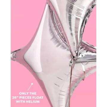 Shimmering Silver Sparkle Foil Balloon Set for Parties