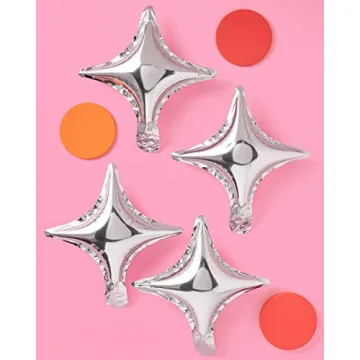 Shimmering Silver Sparkle Foil Balloon Set for Parties