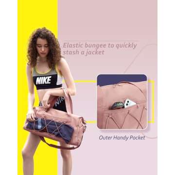 BAGSMART Small Gym Bag With Shoe Compartment & Wet Pocket, Lightweight Sports Travel Duffel Bag, Car...