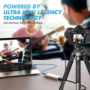 USB Capture HDMI Video Card, Broadcast Live Stream and Record, HDMI to USB Dongle Full HD 1080P Live Streaming Video Game Grabber Converter