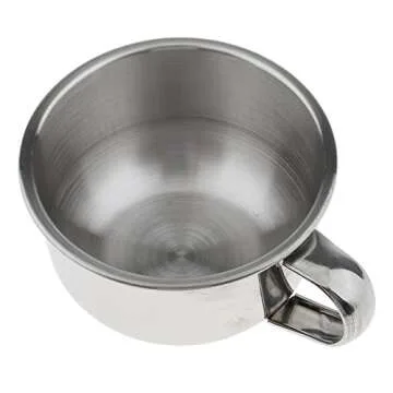 Baosity Stainless Steel Shaving Mug Set for Men