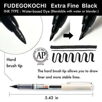 Kuretake Zig FUDEGOKOCHI 3 Brush pens set, Ideal for Inktober, No mess, for beginners, Hand lettering, calligraphy, illustration, sketching, outlining, drawing, cartoon, signature, Made in Japan