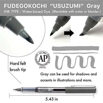 Kuretake Zig FUDEGOKOCHI 3 Brush pens set, Ideal for Inktober, No mess, for beginners, Hand lettering, calligraphy, illustration, sketching, outlining, drawing, cartoon, signature, Made in Japan