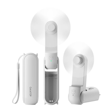 Gaiatop Portable Handheld Fan - Rechargeable Mini Fan with Power Bank, Ideal for Travel and Outdoor ...