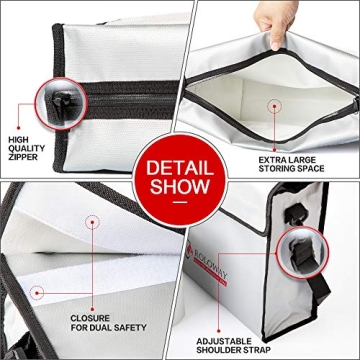 ROLOWAY Fireproof Document Bag - Protect Your Valuables