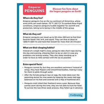 Mudpuppy Emperor Penguin Mini Puzzle, 48 Pieces, 8” x 5.75” – Perfect Family Puzzle for Ages 4+ – Jigsaw Puzzle Featuring a Colorful Illustration of Penguins, Informational Insert Included