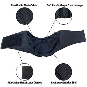 Leekalos Male Dog Diapers - High Absorbing & Washable