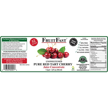 Red Tart Cherry Juice Concentrate 32 FL OZ - Pure and Unsweetened