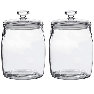 Ritayedet Half Gallon Glass Jars with Lid Set of 2 for Kitchen Storage