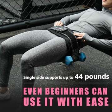 MANUEKLEAR Hip Thrust Belt for Women Glute Training, Booty Belt for Hip Thrust Workout, Hip Thrust Belt for Gym Essentials Women