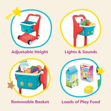 B. toys Shop & Glow Musical Shopping Cart for Toddlers