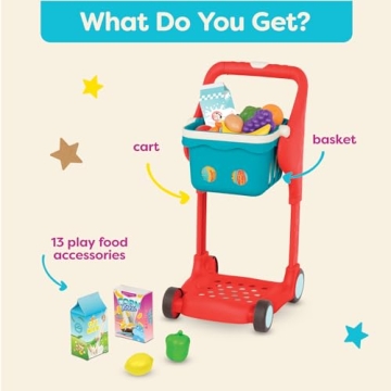 B. toys Shop & Glow Musical Shopping Cart for Toddlers