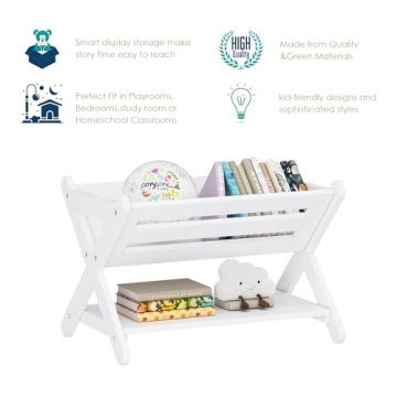 UTEX Kids Book Caddy - Stylish Storage for Toddlers