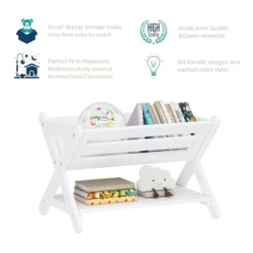 UTEX Kids Book Caddy - Stylish Storage for Toddlers