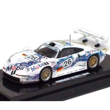 Kyosho Original 1/64 Porsche 911 GT1 1996 LM Diecast Model