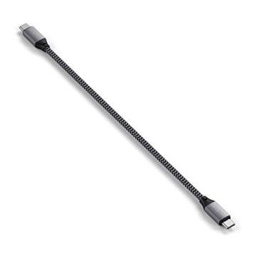 Satechi USB C to USB C Cable 100W – Compatible with iPhone 16 Pro Max/16 Pro/16/16 Plus, iPad Mini 6/Pro 2021, iPad Air 4, MacBook Pro 2020, Samsung Galaxy S23, Switch and More (10in/25cm)