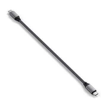 Satechi USB C to USB C Cable 100W – Compatible with iPhone 16 Pro Max/16 Pro/16/16 Plus, iPad Mini 6/Pro 2021, iPad Air 4, MacBook Pro 2020, Samsung Galaxy S23, Switch and More (10in/25cm)