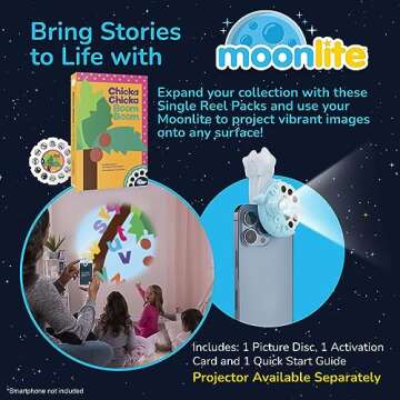 Moonlite Storybook Reels For Flashlight Projector, Kids Toddler | Chicka Chicka Boom Boom | Single R...