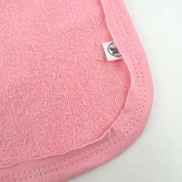 HonestBaby 10-Pack Organic Cotton Baby-Terry Wash Cloths, Rainbow Pinks, One Size