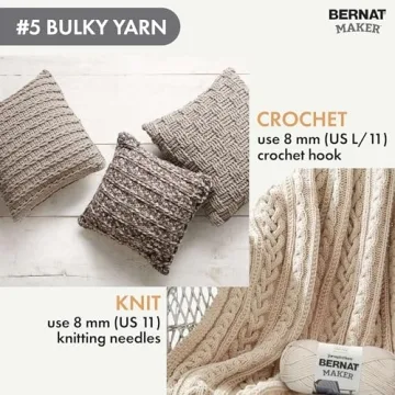 Bernat Maker Saffron Yarn - Premium Cotton Nylon 2 Pack