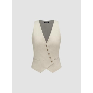 Summer-Ready CIDER Women's Linen-blend Vest for Classy Looks